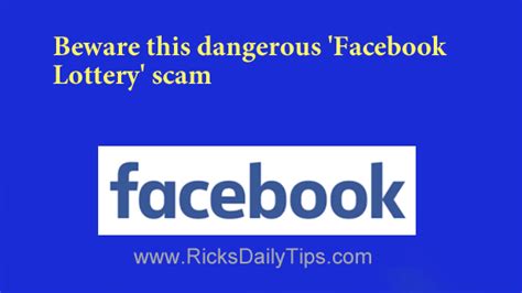 Scam alert: Beware this dangerous ‘Facebook Lottery’ .